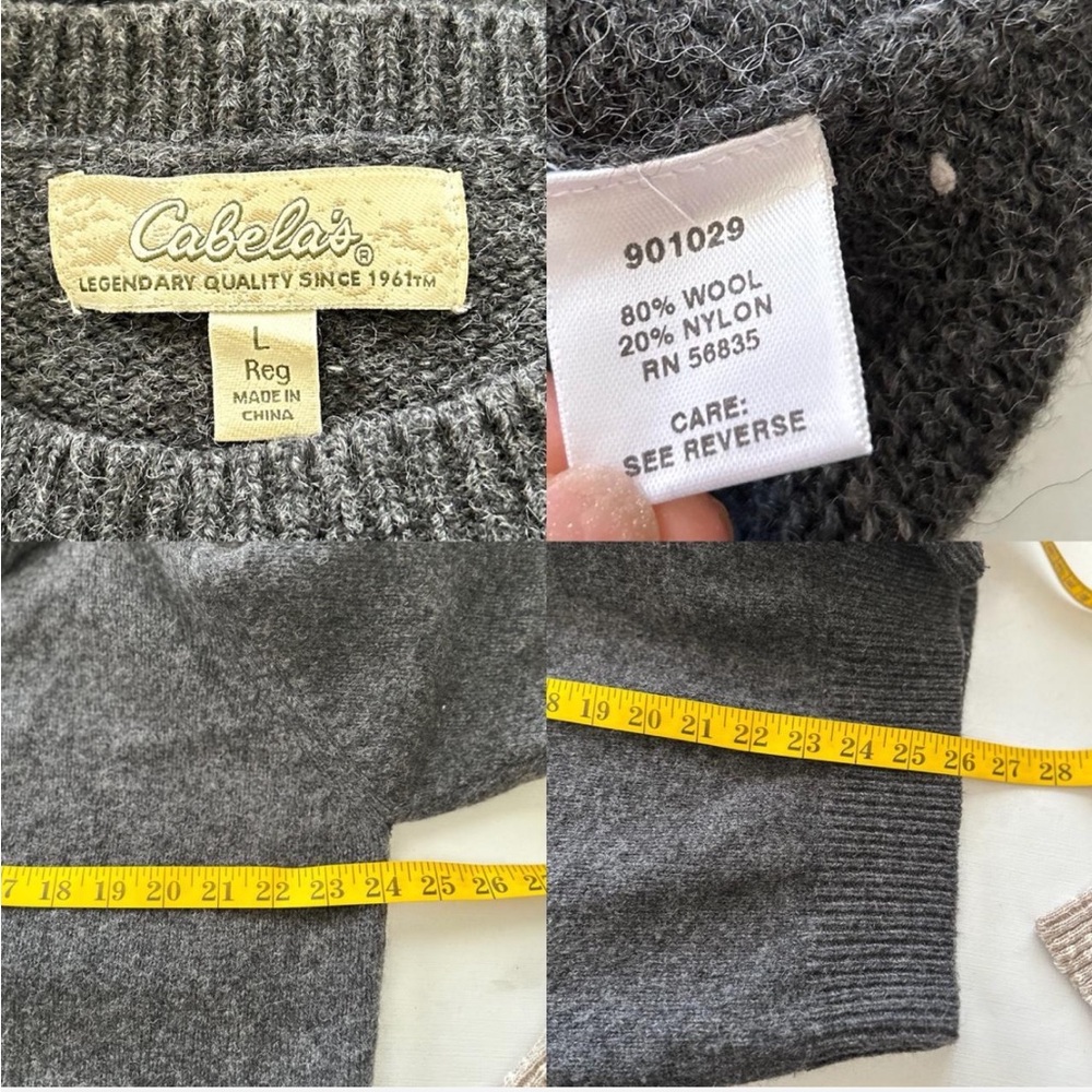 Grey Cabela's wool blend sweater. - Picture 2 of 5